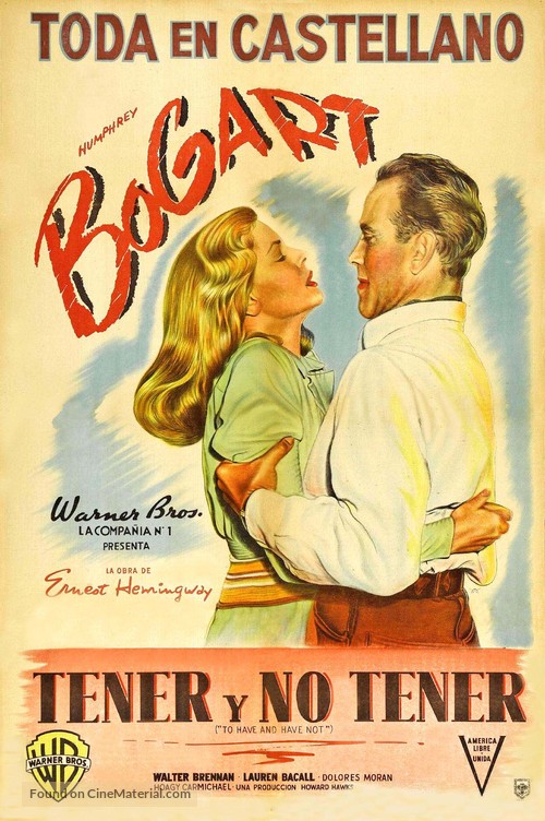 To Have and Have Not - Spanish Movie Poster