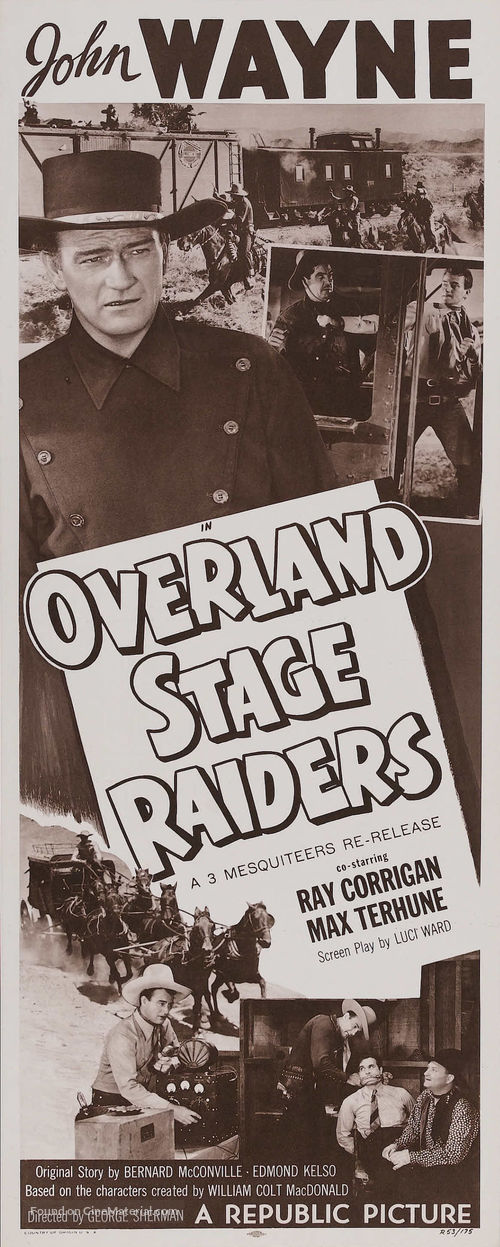 Overland Stage Raiders - Re-release movie poster