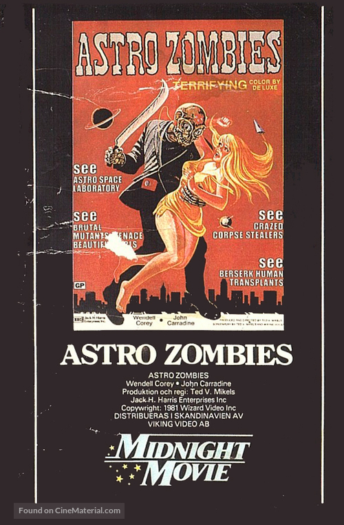 The Astro-Zombies - Finnish VHS movie cover