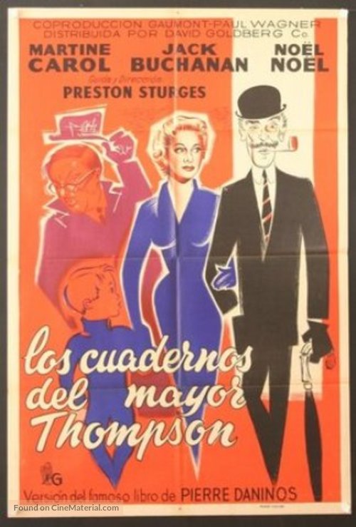 Les carnets du Major Thompson - Argentinian Movie Poster