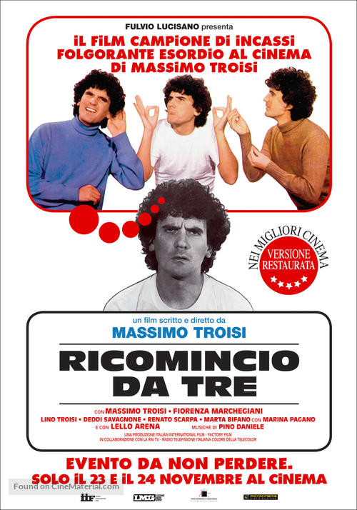 Ricomincio da tre - Italian Movie Poster