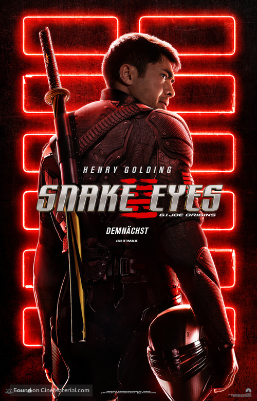 Snake Eyes: G.I. Joe Origins - German Movie Poster