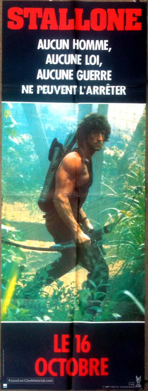 Rambo: First Blood Part II - French Movie Poster
