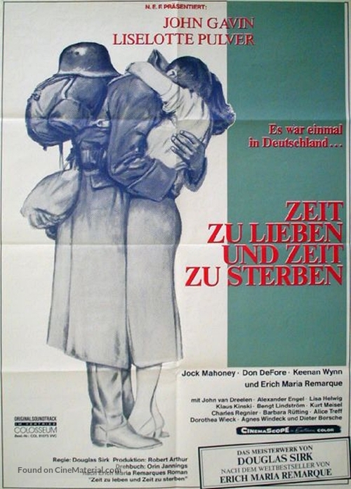 A Time to Love and a Time to Die - German Movie Poster