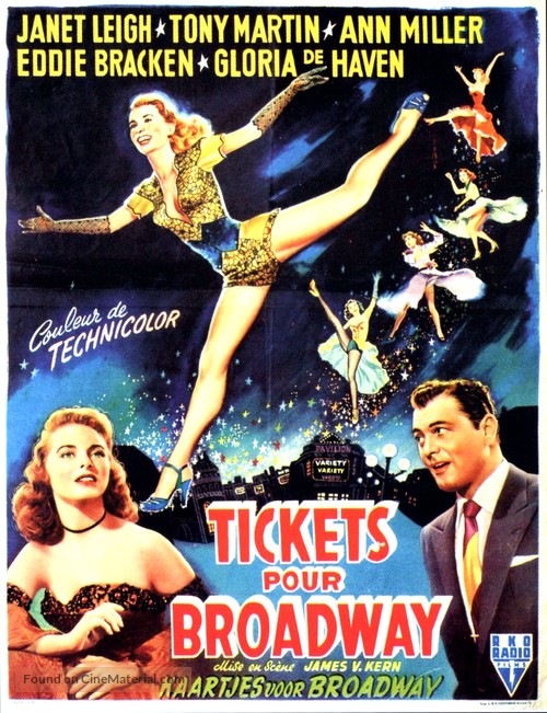 Two Tickets to Broadway - Belgian Movie Poster