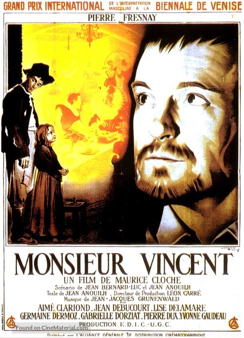 Monsieur Vincent - French Movie Poster