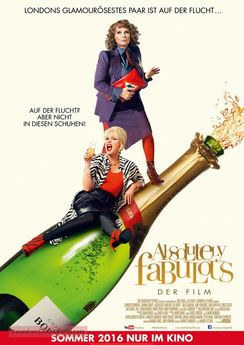 Absolutely Fabulous: The Movie - German Movie Poster