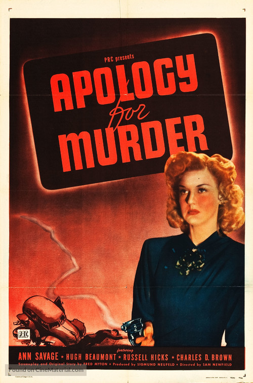 Apology for Murder - Movie Poster