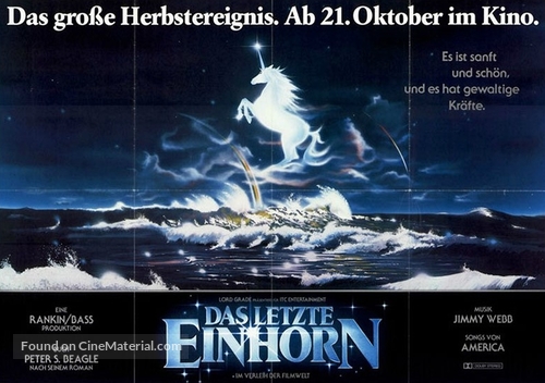 The Last Unicorn - German Movie Poster