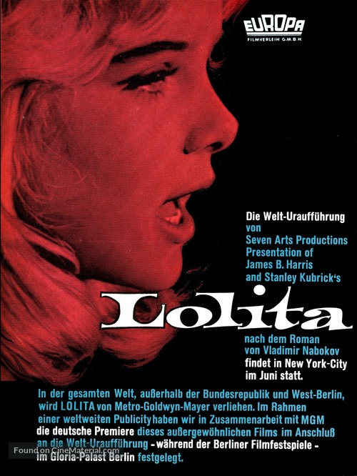 Lolita - German Movie Cover