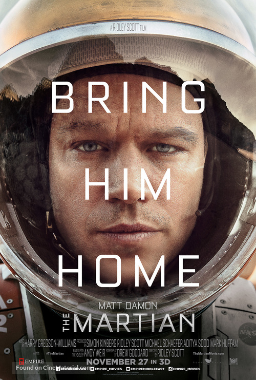 The Martian - Lebanese Movie Poster