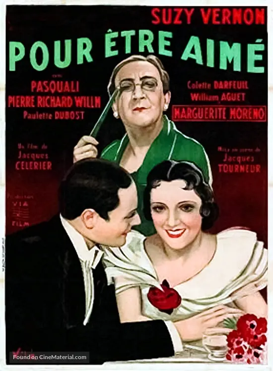 Pour &ecirc;tre aim&eacute; - French Movie Poster
