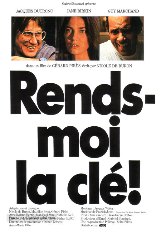 Rends-moi la cl&eacute;! - French Movie Poster