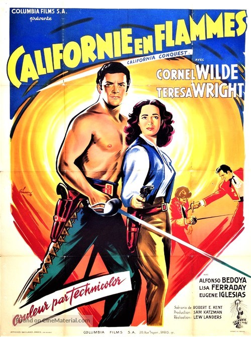 California Conquest - French Movie Poster