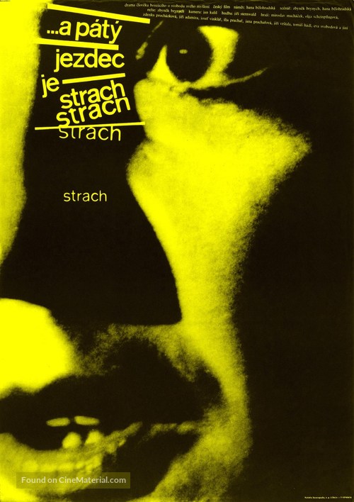 ...a p&aacute;ty jezdec je Strach - Czech Movie Poster