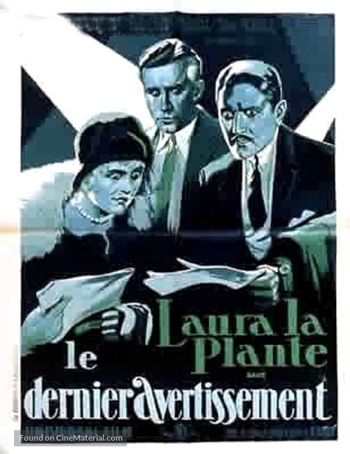 The Last Warning - French Movie Poster