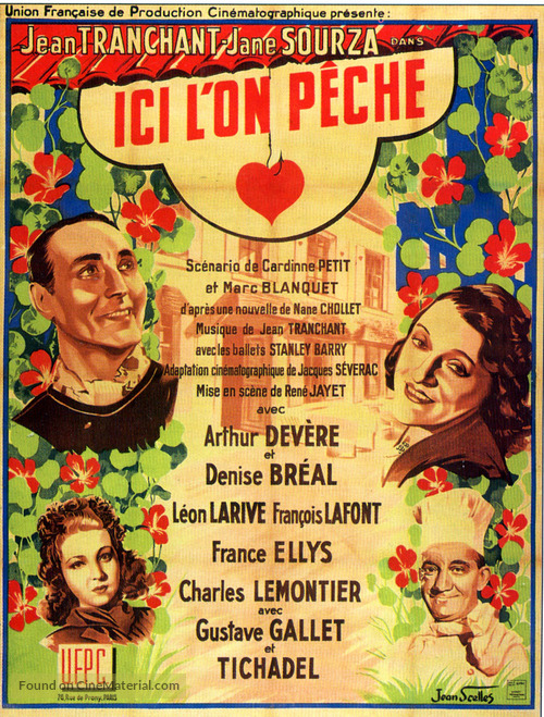 Ici l&#039;on p&ecirc;che - French Movie Poster