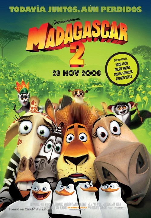 Madagascar: Escape 2 Africa - Spanish Movie Poster