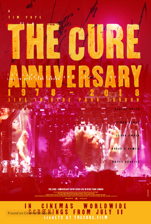 The Cure: Anniversary 1978-2018 Live in Hyde Park - British Movie Poster