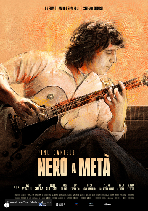 Pino Daniele - Nero a met&agrave; - Italian Movie Poster