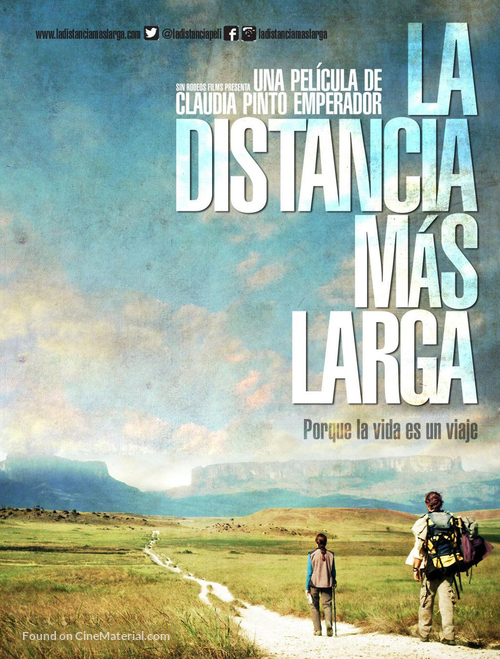 La distancia m&aacute;s larga - Venezuelan Movie Poster