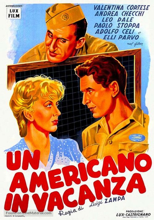 Un americano in vacanza - Italian Movie Poster