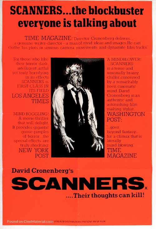 Scanners - British Movie Poster