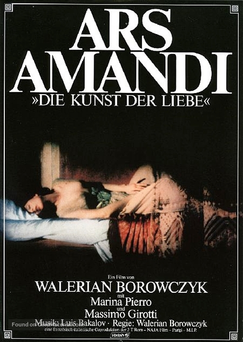 Ars amandi - German Movie Poster