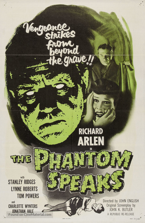 The Phantom Speaks - Re-release movie poster