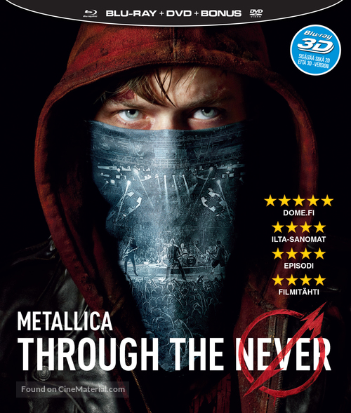 Metallica Through the Never - Finnish Blu-Ray movie cover