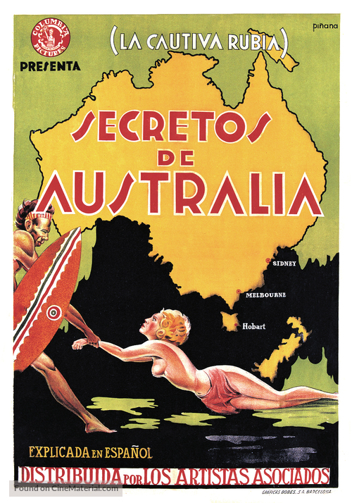 The Blonde Captive - Spanish Movie Poster
