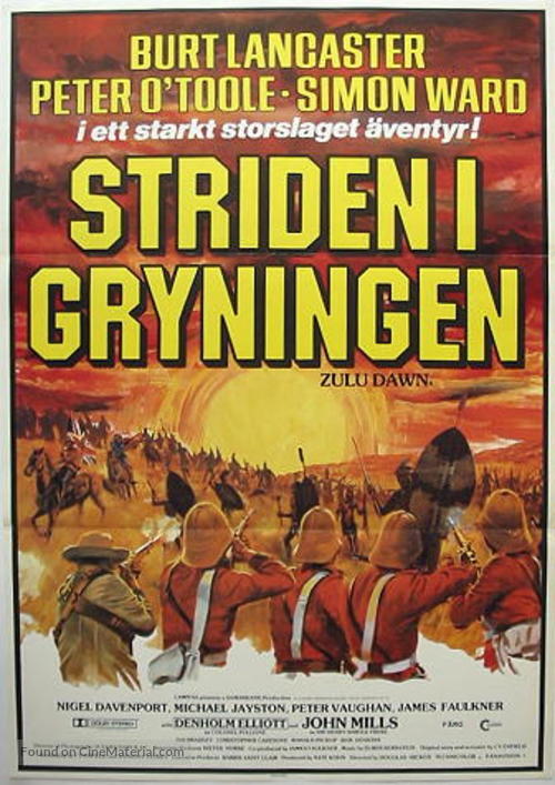 Zulu Dawn - Swedish Movie Poster