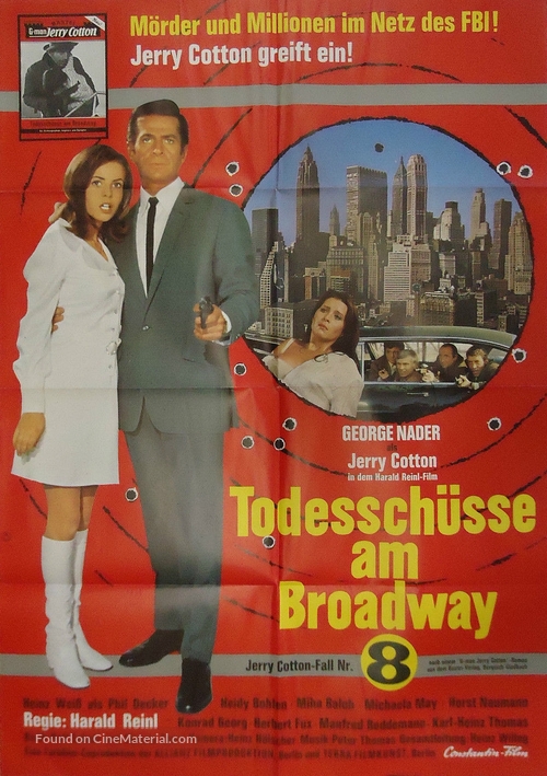 Todessch&uuml;sse am Broadway - German Movie Poster