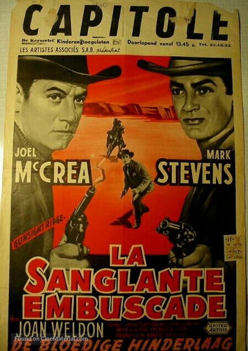 Gunsight Ridge - Belgian Movie Poster