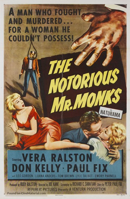The Notorious Mr. Monks - Movie Poster