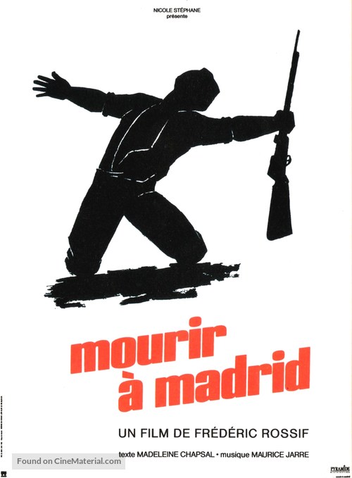 Mourir &agrave; Madrid - French Movie Poster