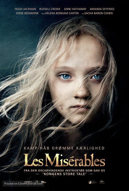 Les Mis&eacute;rables - Danish Movie Poster