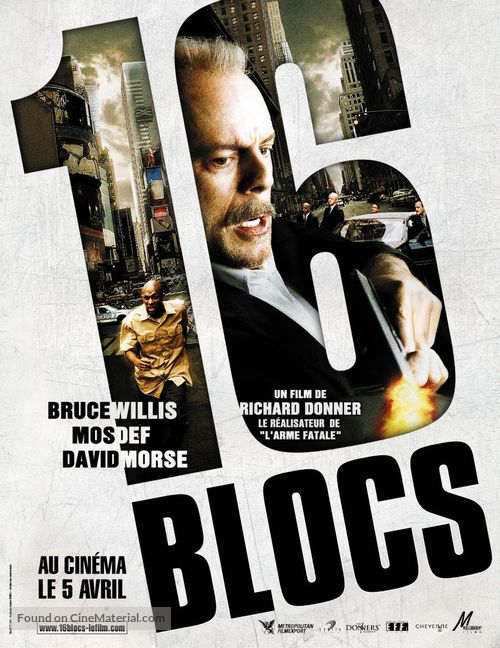 16 Blocks - French Movie Poster