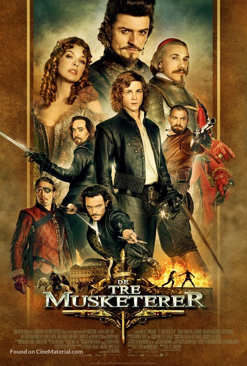 The Three Musketeers - Danish Movie Poster