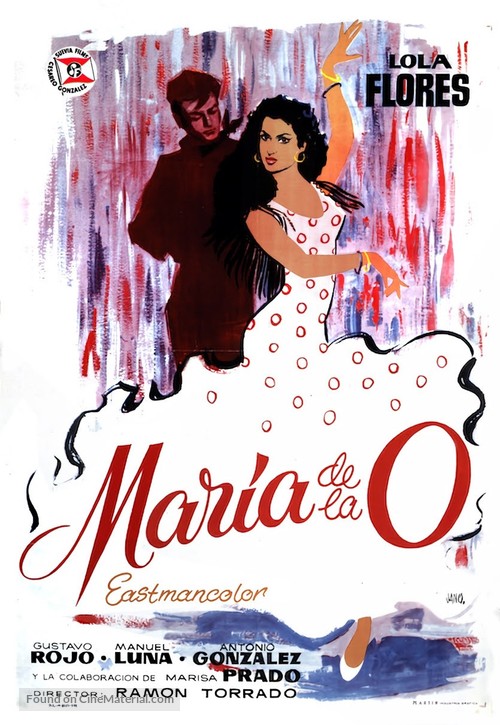 Mar&iacute;a de la O - Spanish Movie Poster