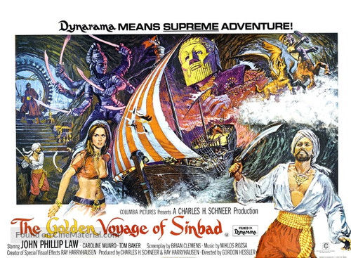 The Golden Voyage of Sinbad - British Movie Poster