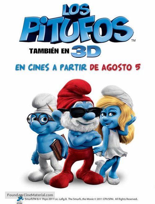 The Smurfs - Colombian Movie Poster