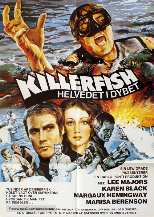 Killer Fish - Danish Movie Poster