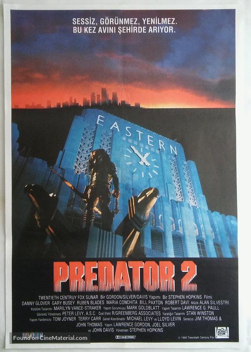 Predator 2 - Turkish Movie Poster