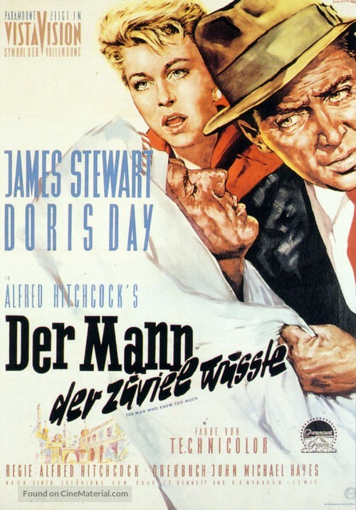 The Man Who Knew Too Much - German Movie Poster