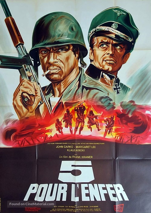 5 per l&#039;inferno - French Movie Poster