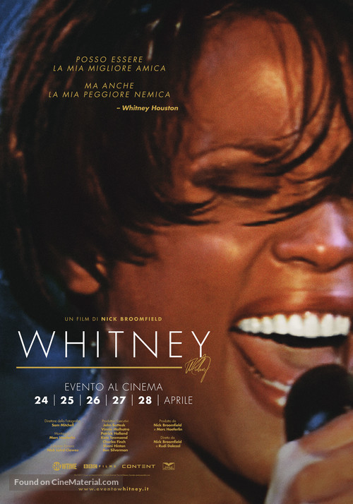 Whitney: Can I Be Me - Italian Movie Poster