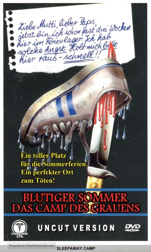 Sleepaway Camp - German DVD movie cover