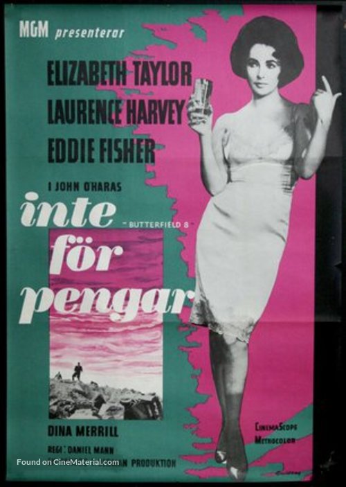 Butterfield 8 - Swedish Movie Poster