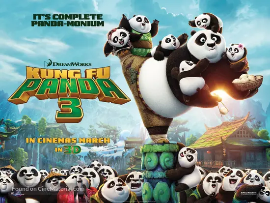 Kung Fu Panda 3 2016 British Movie Poster